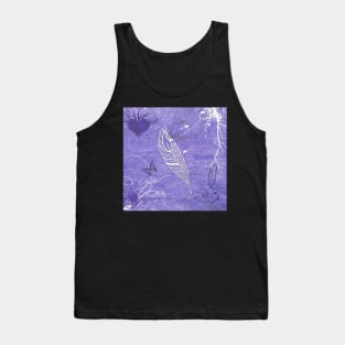 Feather Purple Butterflies Graphic Desired, Beautiful Inspired Spiritual Design, face masks, Phone Cases, Apparel & Gifts Tank Top